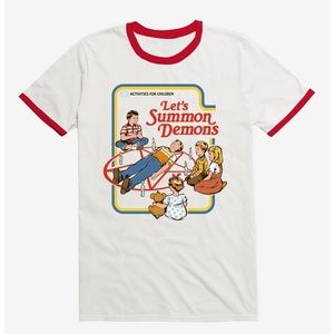 Let's Summon Demons Ringer T-Shirt, S